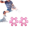 thumbnail image 2 of Almencla Knee Pads Elbow Pads Wrist Guards Kids Guard Pads for Children Biking Riding Pink, 2 of 8