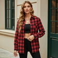 thumbnail image 4 of Flannel Shirts for Women Casual Plaid Womens Tops Long Sleeve Button Down Shirts, 4 of 8