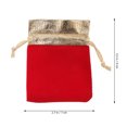 SHISUYAN 20 Pcs Gold Rim Drawstring Jewelry Pouches Red Drawstring