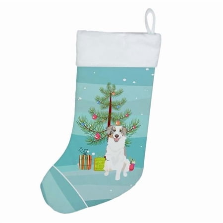 Australian Shepherd Red Merle Tricolor #1 Christmas Christmas Stocking 13.5 in x 18 in