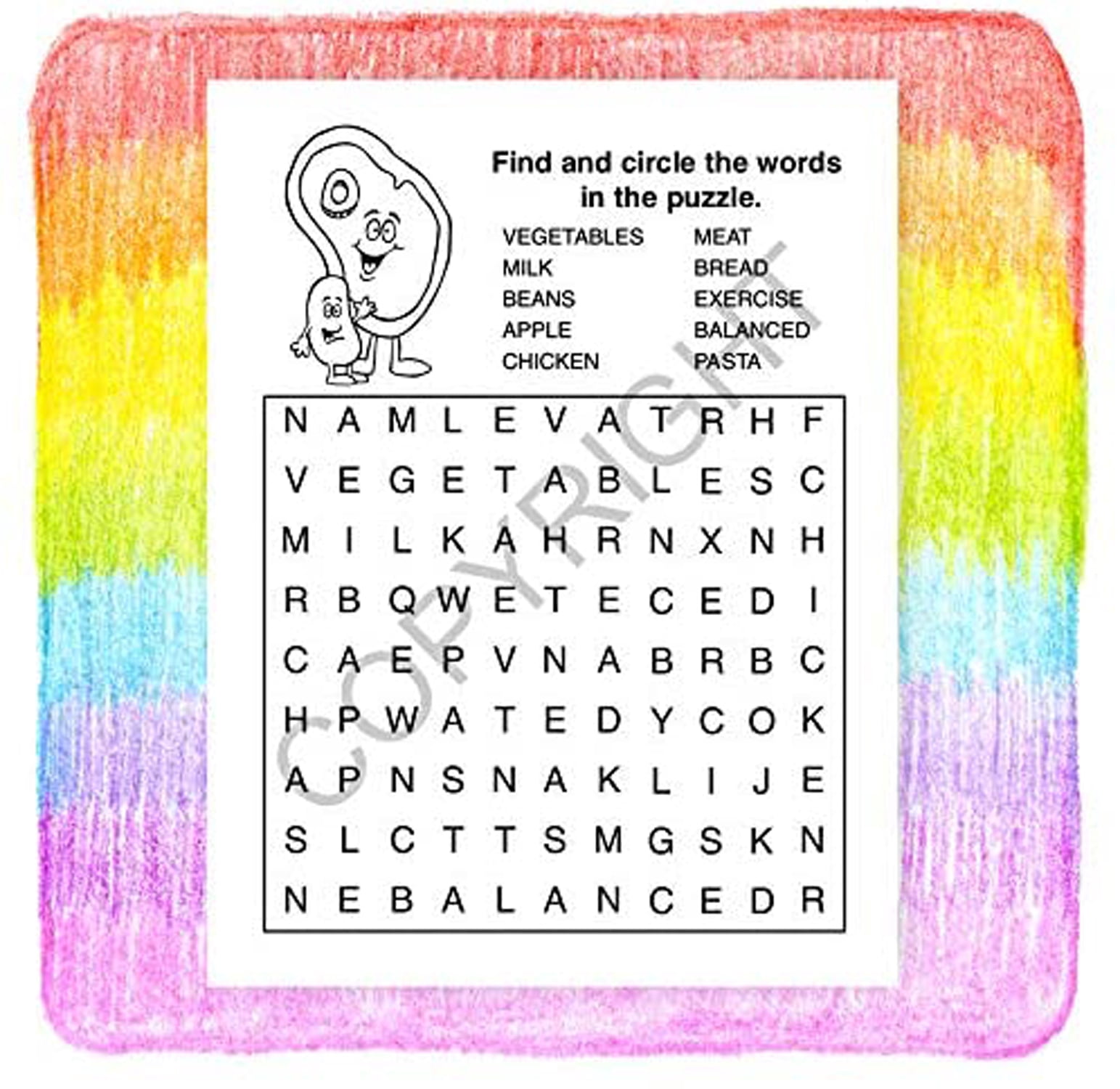 25 Pack - Eat Right, Eat Healthy Kid's Coloring & Activity Books