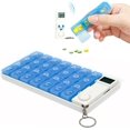 thumbnail image 3 of Pill Box Organizer with Timer, Medicine Reminder, Pill Dispenser, 28 Detachable and Portable Compartments, 3 of 5