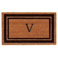thumbnail image 1 of Calloway Mills 152962436W 24 x 36 in. Black Border Monogram Rectangular Doormat, Natural - Letter W, 1 of 1
