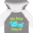 thumbnail image 4 of Inktastic My Aunt Loves Me- Cute Narwhal Boys or Girls Long Sleeve Baby Bodysuit, 4 of 5