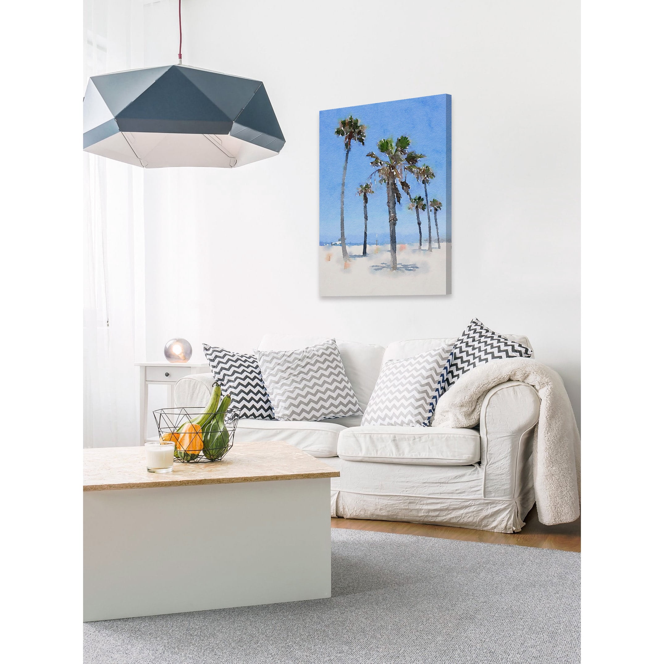 "Palms on the Beach" Painting Print on Wrapped Canvas