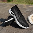 thumbnail image 5 of CAIXAI Walking Shoes for Women Orthopedic Dress Shoes for Women Lightweight Knit Upper Embroidery White Sneakers for Women Walking Anti-Skid Adjustable Upper Mary Jane Flats Hands-Free Barefoot Shoe, 5 of 5