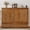 Walnut + Pine, variant on Queen Size Murphy Bed, Pine Wood Cabinet Bed with Built-in USB Charging Station and Geometrical Decoration Panel ,Grey