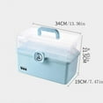 thumbnail image 2 of Portable Medical Storage Box With Multiple Layers - Large Capacity Household Medicine Organizer, White - For Home, Emergency, Daily Use, 2 of 4