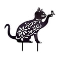 thumbnail image 1 of de jardín de gato lindo negro, de estatua de gato, estatuas decorativas de animales de Metal para jardín de jardín decoración casa, 1 of 7