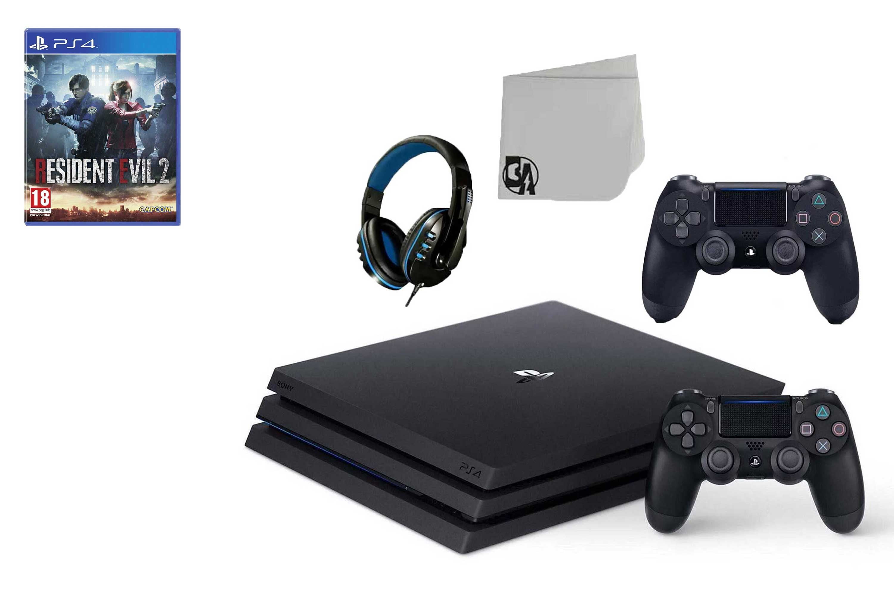 Sony PlayStation 4 Pro Gaming Black 2 Controller Included with Resident Evil 2 AXTION Bundle Like New - Walmart.com