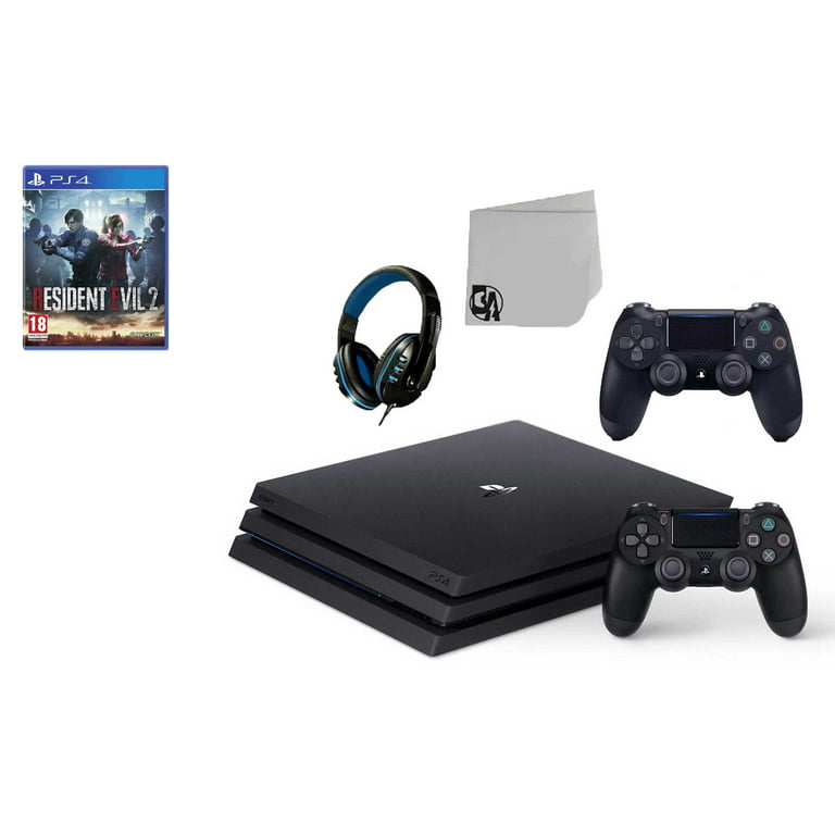 Melbourne Løb kjole Sony PlayStation 4 Pro 1TB Gaming Console Black 2 Controller Included with  Resident Evil 2 BOLT AXTION Bundle Like New - Walmart.com