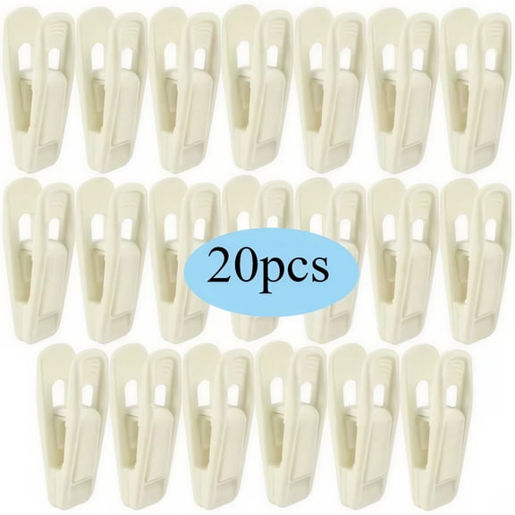 20 Pcs Beige Velvet Hangers Clips, Pants Hangers Velvet Clips, Strong Finger Flocked Clips for Thin Felt Hangers
