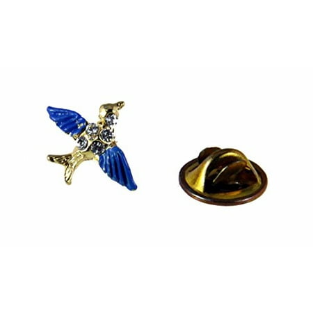 - Bluebird of Happiness Lapel Pin Brooch Tie Tack Blue Bird Cheer Guide