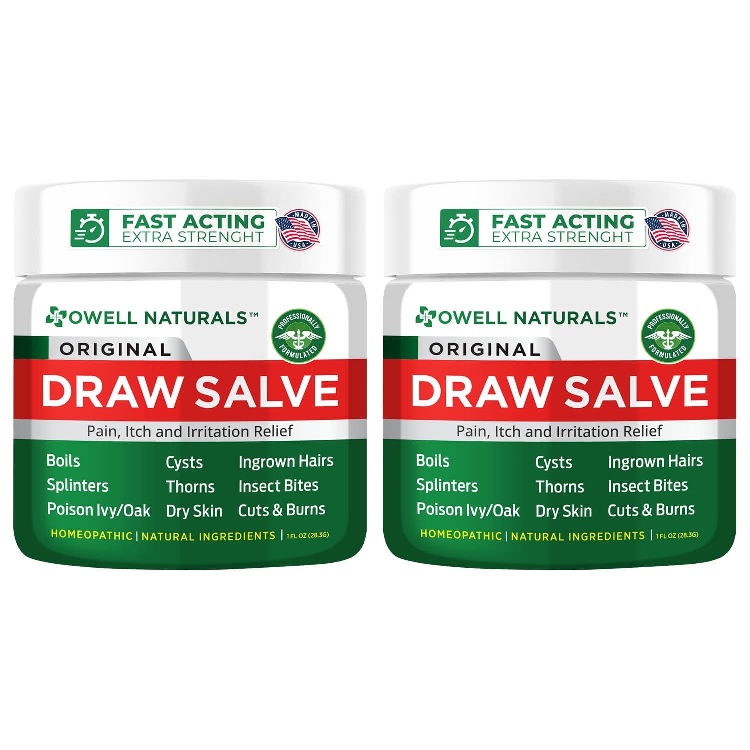 Owell Naturals Drawing Salve Ointment, 2 Pack – Salve Drawing Ointment, Drawing Salve, First Aid Ointment