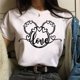 thumbnail image 1 of Disney Gold Micky Head Women's Casual 100% Cotton T-shirt Mickey Mouse High-Quality Print Fashion Top Cartoon Free ShippingS Gao Jinjia LED, 1 of 2