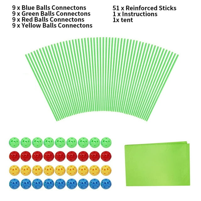 Xingzhi Fort Building Kit DIY Educational Construction Stick Ball Plastic Children Tent Castle Building Toy