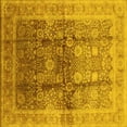 thumbnail image 1 of Ahgly Company Indoor Square Oriental Yellow Traditional Area Rugs, 6' Square, 1 of 4