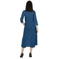 thumbnail image 4 of Phagun Casual Wear LongKurtiFor Women's 3/4Sleeves Designer Neck Ethnic Wear Kurta, 4 of 7