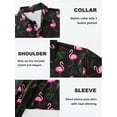 thumbnail image 5 of APTRO Mens Golf Shirt Short Sleeve Floral Polo Shirt Dry Fit Printed Performance Moisture Wicking Collared Polo Shirt Flamingo Black MPO05 S, 5 of 6