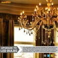 thumbnail image 2 of Sunlite LED CA11 Clear Chandelier CFC Light Bulb, 4.5 Watts (40W=), 300 Lumens, 120 Volts, Dimmable, Candelabra E12 Base, 90 CRI, ETL Listed, Flame Tip, 2700K Warm White, 6 Pack, 2 of 5