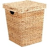 Hometrends Water Hyacinth Cube with Lid, Natural