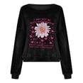 thumbnail image 4 of Moda mujer casual manga larga impreso o-cuello señoras sudadera tops Fridja ghj987+911, 4 of 5