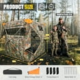 thumbnail image 3 of Hunting Blind with Full Open Door 360° See Throught Ground Blind for Deer Hunting Blaze Orange Safety Panels, Portable Hunting Blind Camouflag, 3 of 9