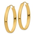 thumbnail image 2 of 14k Lightweight Oval Hoop Earrings in 14k Yellow Gold, 2 of 3