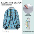 thumbnail image 5 of Police and Megaphone Blue Pattern Backpack for School, Cute School Bag with Adjustable Shoulder Straps and Padded Back, 15.3"x11"x7.1", 5 of 5
