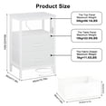 thumbnail image 2 of Beddle Nightstand with Charging Station, LED Bedside Table with 2 Fabric Drawer, 2-Tier End Table for Bedroom, Living Room, White, 2 of 8