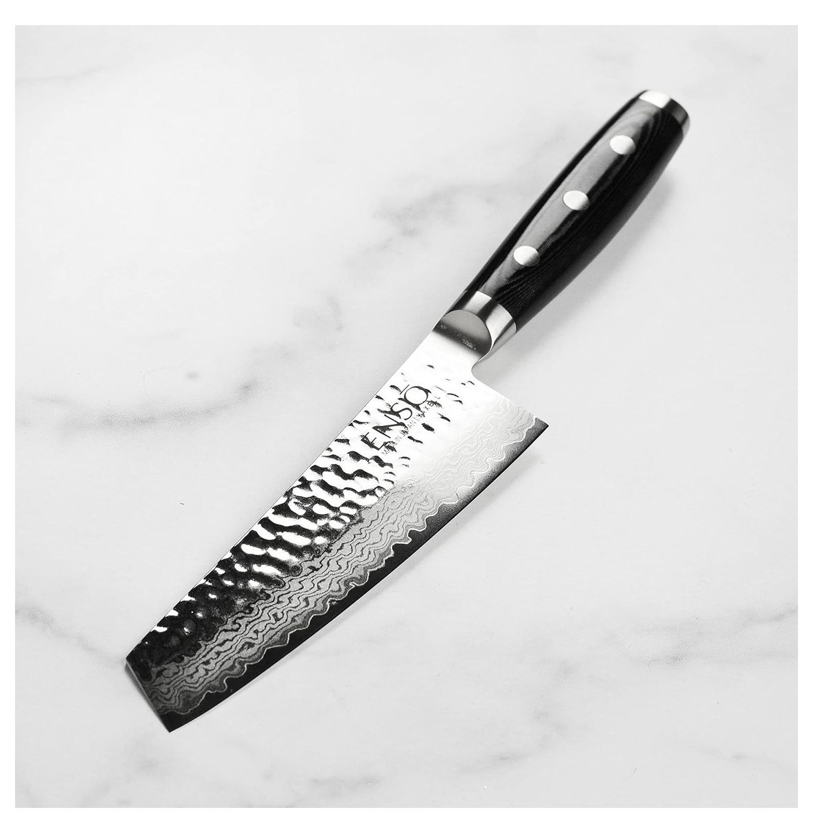 5.5" Prep Knife - Made in Japan - VG10 Hammered Damascus Stainless Steel Utility Knife