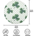thumbnail image 2 of SKYSONIC St. Patrick's Day Lucky Clovers Round Placemats for Dining Table Non-Slip Heat-Resistant Polyester Table Mats Set of 6 Washable Table Mats for Kitchen Dining Table Decoration, 2 of 5