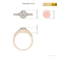 thumbnail image 5 of ANGARA Natural Princess-Cut Diamond Halo Ring in 14K Rose Gold for Women (Size-4.5mm| Color-I-J| Clarity-I1-I2) | April Birthstone, Anniversary, Jewelry Gift for Women | Natural Diamond Ring, 5 of 10