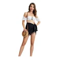thumbnail image 3 of Mujer Playa Vestido Ropa Pareo Cover Up Encaje Media Falda, 3 of 8