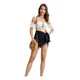 thumbnail image 3 of Mujer Playa Vestido Ropa Pareo Cover Up Encaje Media Falda, 3 of 8