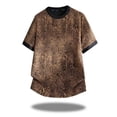 thumbnail image 4 of JTSRKL Mens Embroidered Jacquard T-shirts Patchwork Casual Loose Sporty Short Sleeve Crew Neck Tees Comfy Relaxed Daily Versatile Tops, 4 of 5