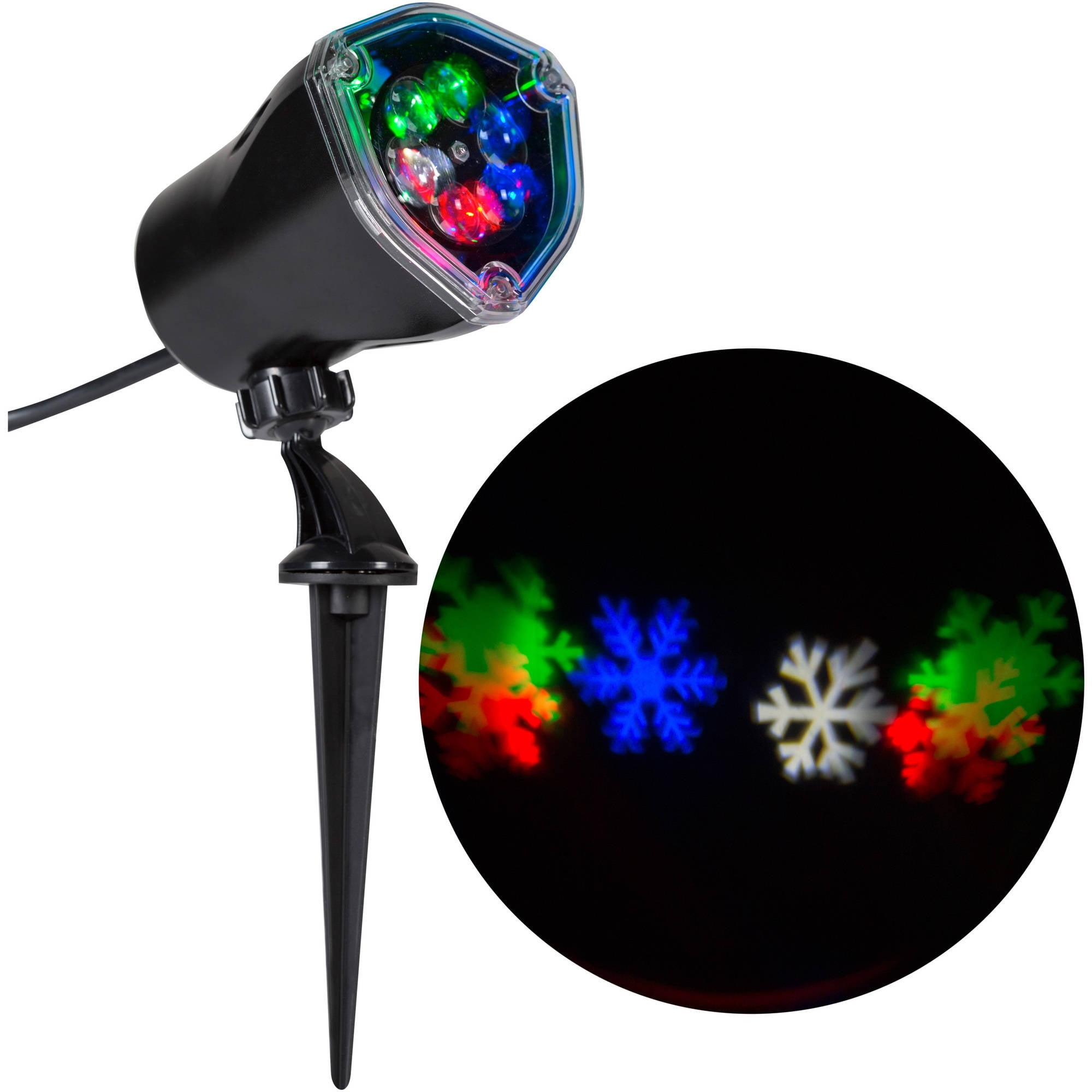 Gemmy APPLights LED SnowFlurry Multi-Color 61-Programs Projection Stake 
