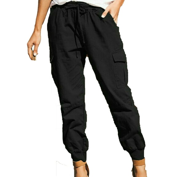 SHCKE Women's Cargo Pants with Pockets Casual Loose Combat Trousers