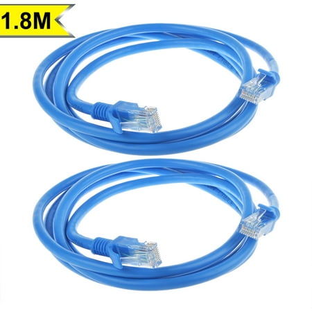 ABLEGRID Ethernet Cable CAT6 6 FEET - 2-PACK - Ultra Clarity  (2 Pack, 6 Ft each) 550MHz, 10Gbps, UTP Cat 6 Networking Short Patch Cords for Internet Connections - RJ45 (Best Cat6 Ethernet Cable Brand)