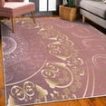 thumbnail image 3 of Mandala Decorative Rug, Vintage Cosmos Oriental Breeze Pattern Swirled Floral Leaves Art, Quality Carpet for Bedroom Dorm and Living Room, 6 Sizes, Dried Rose, by Ambesonne, 3 of 4