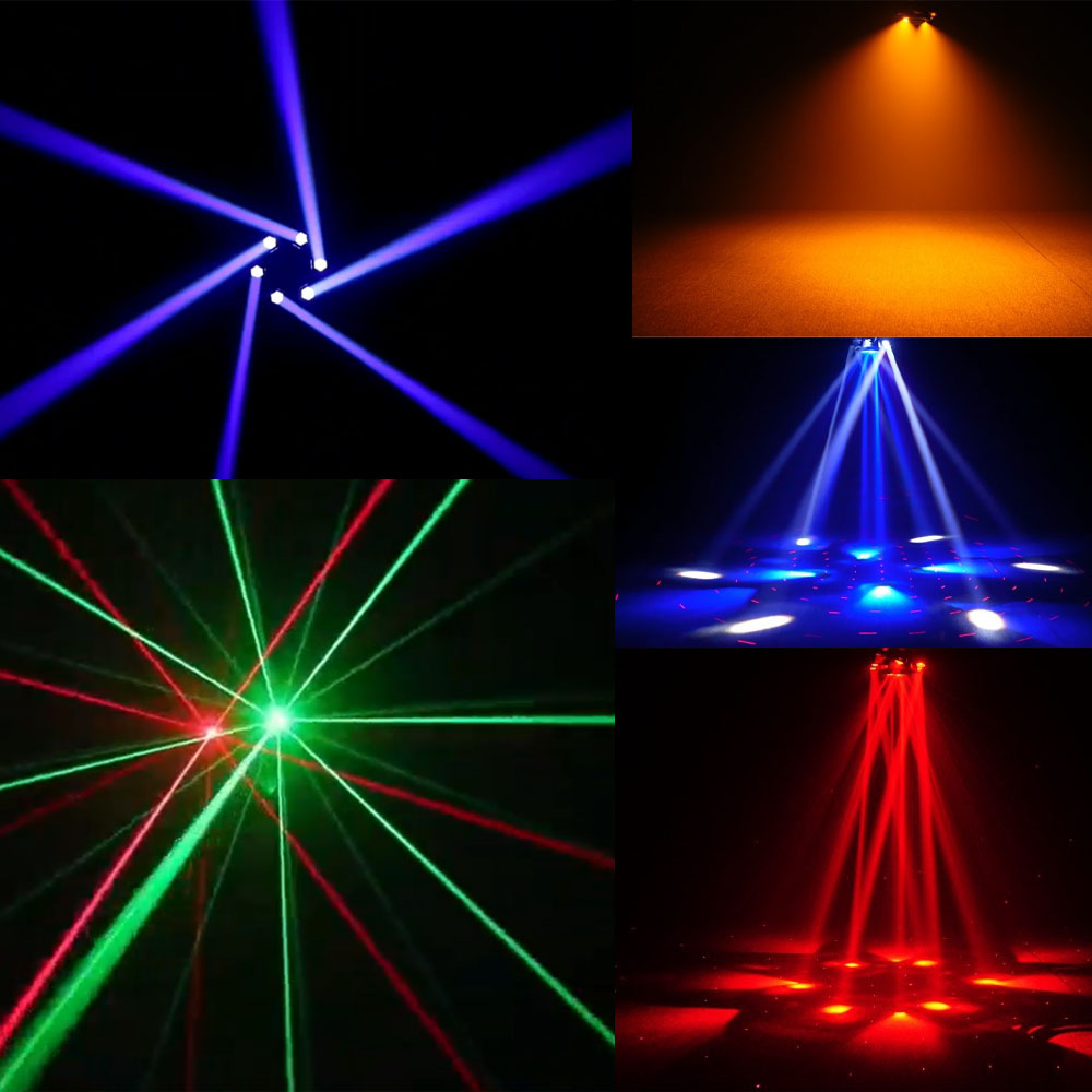 Visual Show Remote Control Disco Light LED Bee Eyes RG Laser Stage Light with Strobe Wash Beam Effect DJ Equipment For Christmas Party Show