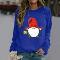 thumbnail image 2 of Chandail en Molleton Imprimé Graphique Mode Noël Femme Chandail à Capuche Doux Veste Mi-Longue Col Rond Cardigan d'Hiver Manches Longues Fermeture Blouse, 2 of 5
