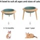 thumbnail image 4 of Ceramics Cat Bowl Adjustable Cat Food Bowl Kitty Bowl Raised Tilted Cat Water Bowl Pet Supplies Slanted Elevated Cat Bowl (300ml, Dark Green), 4 of 4