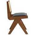 thumbnail image 6 of Side Dining Chair, Set of 2, Black, Faux Leather, Wood, Bar Pub Cafe Bistro Dining Kitchen Hospitality Restaurant, Modern Contemporary, HB37226, 6 of 10
