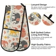 thumbnail image 4 of Dailycode Double Sided Oven Mitt with Loop Heat Resistant Kitchen Long Potholders 7" x 35" Elephants Family Playing, 4 of 6