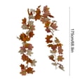 thumbnail image 3 of Artificial Maple Leaf Garland, 69 Inch Faux Vine For Fireplace Door Railing Wall Decor, Halloween Decor Thanksgiving Decor Fall Decor Autumn Harvest Party Holiday Decoration, 3 of 6