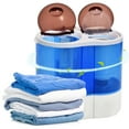 Costway Portable Mini Washing Machine Compact Twin Tub 15.4lbs Washer
