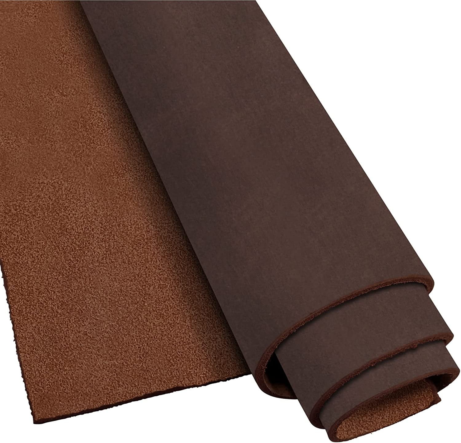 Elw crazy horse leather 5 6 oz 2 2 4mm dark brown pre cut 6 x6 full
