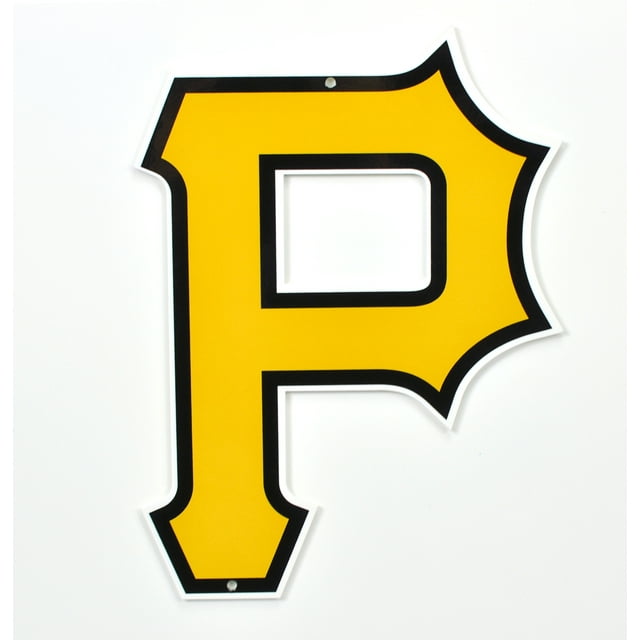 Pittsburgh Pirates 12" P Lasercut Steel Logo Sign