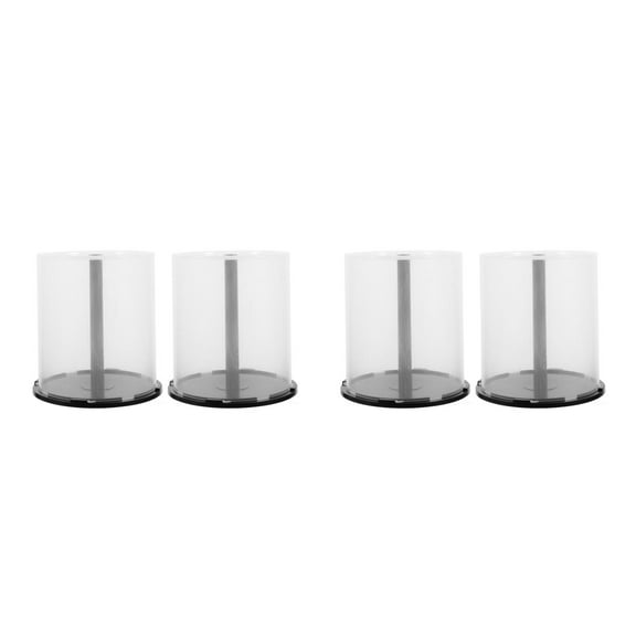 Movtotop Cd Storage Rack,4 Pcs Cds Storage Bucket Clear Plastic Dvds Holder Compact Disk Storage Holder Cd Organizer